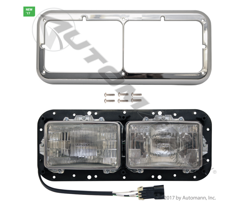 564.46017 - RH FLD Headlamp 4651/4656 Chrome