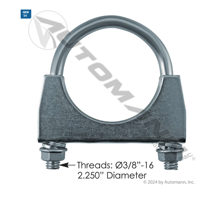 562.U3522 - Round U-Bolt Saddle Clamp 2.25in Steel