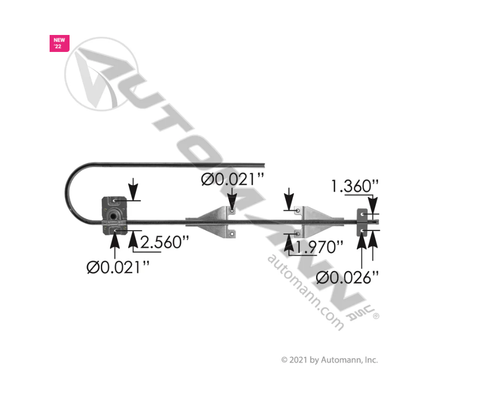 HLK2555 - Window Regulator LH Kenworth