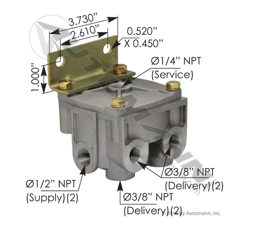 170.065303 - R12 Relay Valve 4 PSI
