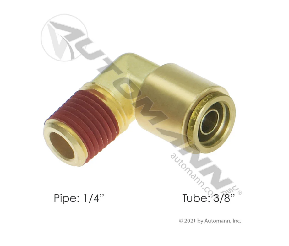 177.13B156B - Brass PLC Male Elbow 3/8 X 1/4in