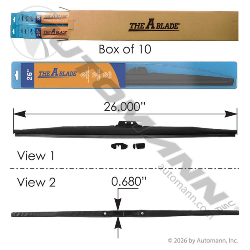HLK8526, Wiper Blade Winter 26in, Alternative to (30-26, 37-260)