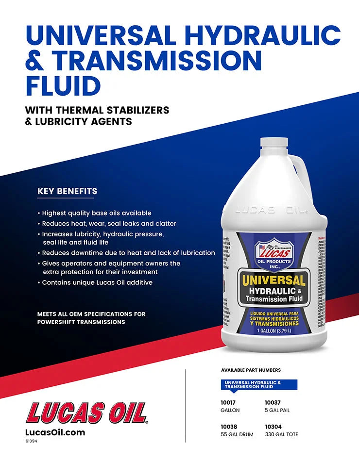 Lucas Oil 10017 Universal Hydraulic Fluid - 1 Gallon