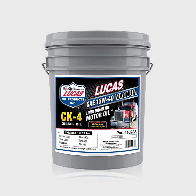 Lucas Oil SAE 15W-40 CK-4 HD Motor Oil - 5 Gallons