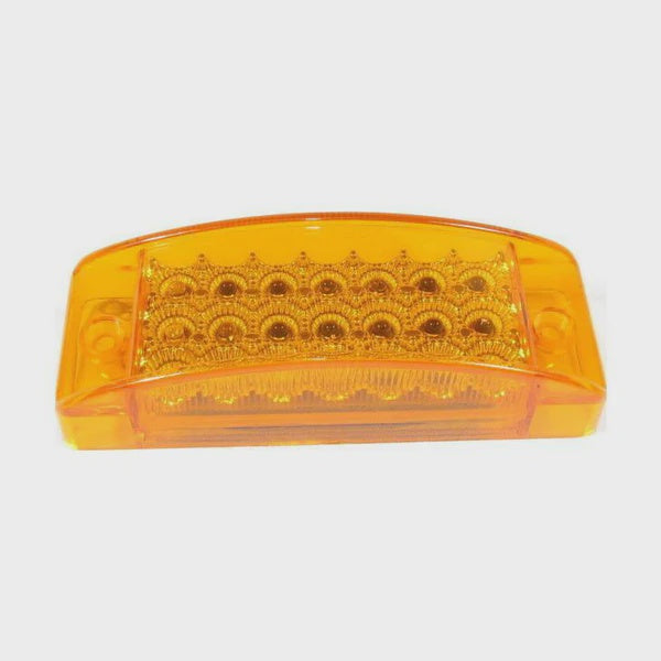 5-13/16" X 2-1/16" Amber Rectangular Marker Led Light With 20 Leds And Amber Lens