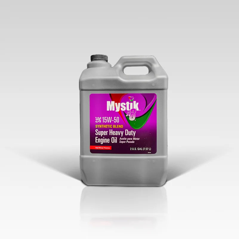 Mystik JT-8 15W-50 Heavy Duty Engine Oil 2 Gallon Jug for Engine Protection